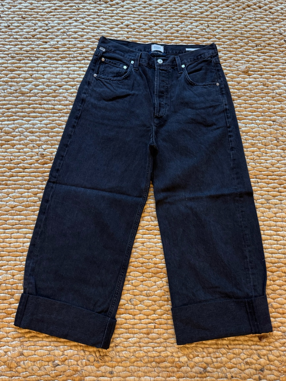 Citizens of Humanity Ayla Baggy in black denim 30